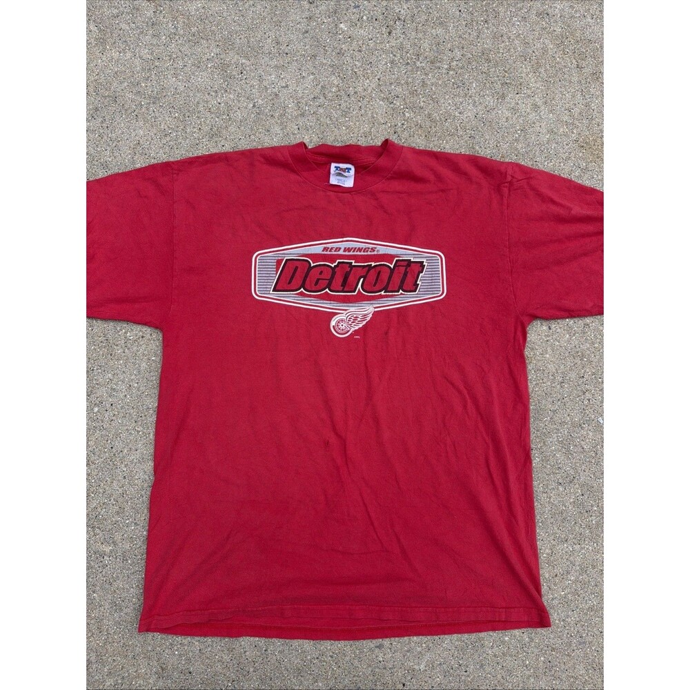 Vintage TNT Trau & Loevner Detroit Red Wings NHL Red XL Shirt